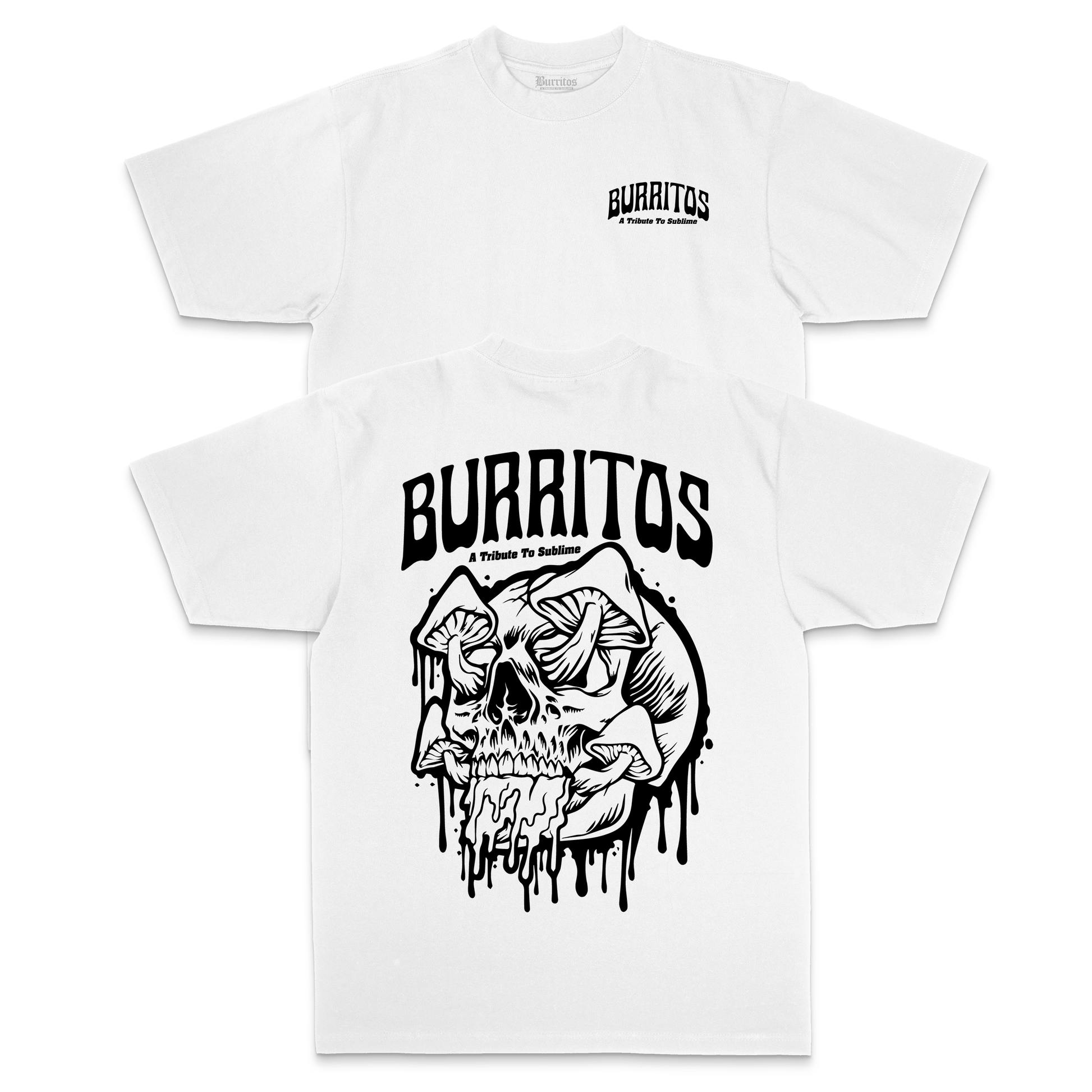 Mushroom Skull Tee - White